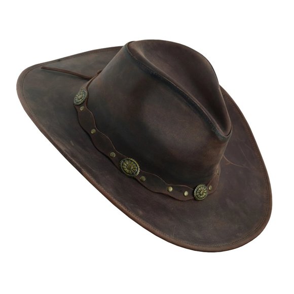 Wide Leather Cowboy/ Cowgirl Western Hat main image 8